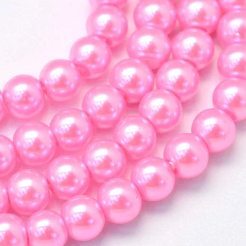 Vista 21 de KISSITTY 105 unids/hebra Burly Wood Satin Luster Glass Round Pearl Spacer Bead Loose Beads 0.315 in para bricolaje joyería artesanía 31.4