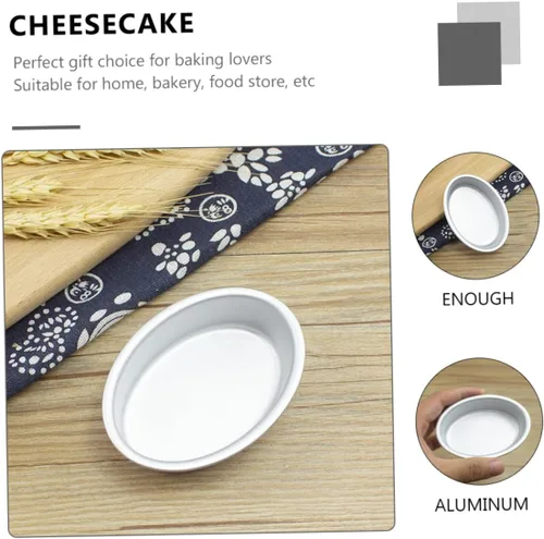 Vista 8 de 6 moldes para pasteles anodizados para tartas de queso, pan y postres, utensilios para hornear reutilizables