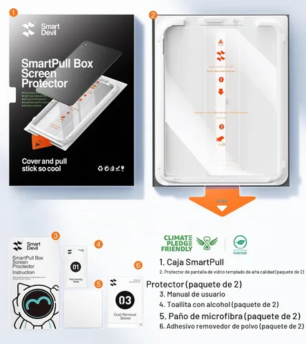 Vista 7 de SMARTDEVIL - Protector de pantalla para iPad Mini 7ª/6ª (8.3 pulgadas, 2024/2021)