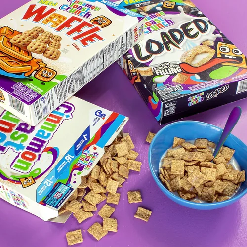 Vista 3 de Cinnagraham Toast Crunch Cereal para desayuno, grano entero, 12 onzas