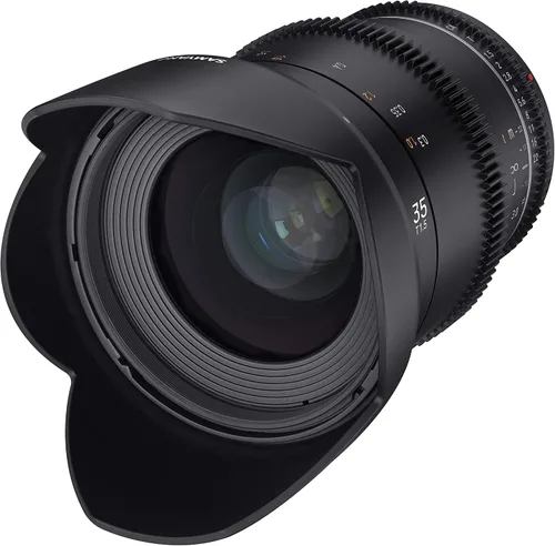 Vista 3 de Samyang Lente de 1.378 in T1.5 de alta velocidad VDSLR MK2 Cine para Canon RF - Marco completo, lente de cine con apertura de 9 cuchillas, sellado