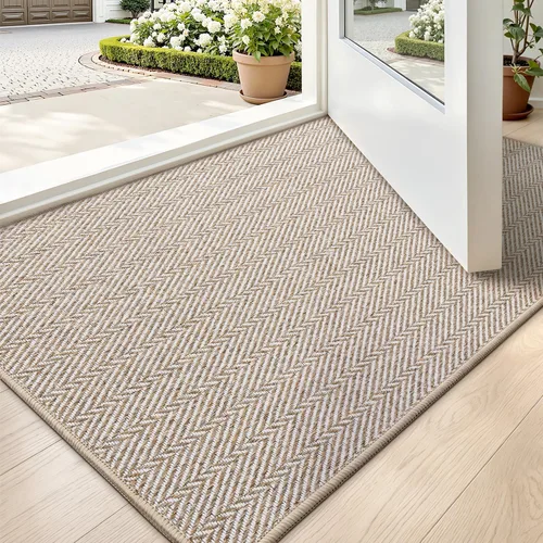 Vista 21 de LUMI Tapete ultradelgado para puerta de interior de 17 x 30 pulgadas, tapete de entrada antideslizante, tapete de perfil bajo, tapete de diseño