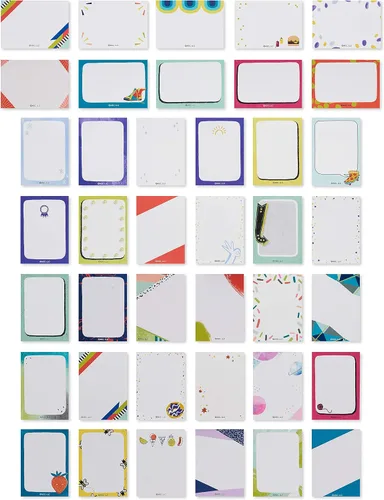 Vista 2 de American Greetings Mini tarjetas de notas para niños, Happy Vibes (40 unidades)