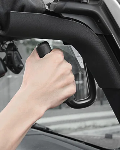 Vista 7 de cciyu Asas delanteras para Jeep Wrangler JK JKU Sports Sahara Freedom Rubicon X Unlimited X 2 puertas 4 puertas 2007-2018 barra de agarre de acero