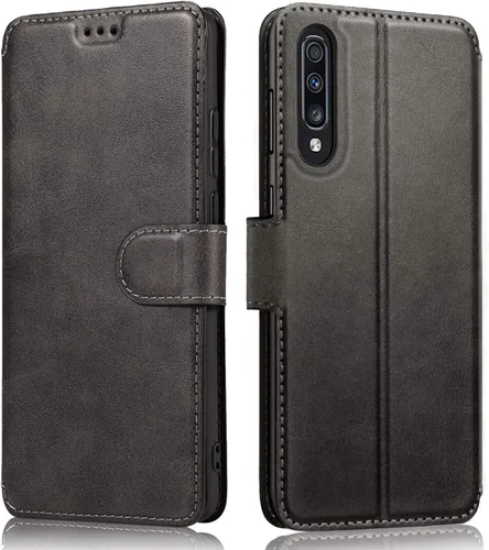 Vista 19 de QLTYPRI Para Samsung Galaxy A14 Case Premium PU Leather Simple Wallet Case [Ranuras para tarjetas] [Soporte manos libres] [Cierre magnético] Funda