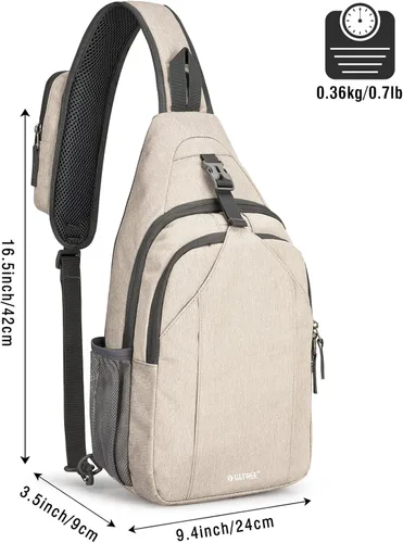 Vista 2 de G4Free Sling Bag RFID Blocking Sling Backpack+Lightweight Sling Crossbody Bag