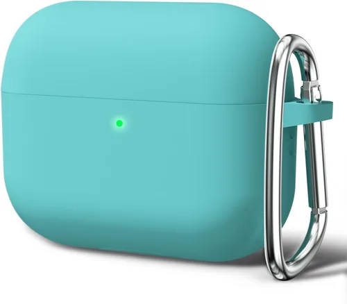 Vista 28 de Oakxco Funda de silicona para Airpods 3, bonita funda rígida femenina para Airpods de 3ª generación con llavero, gel de goma colorido suave de TPU