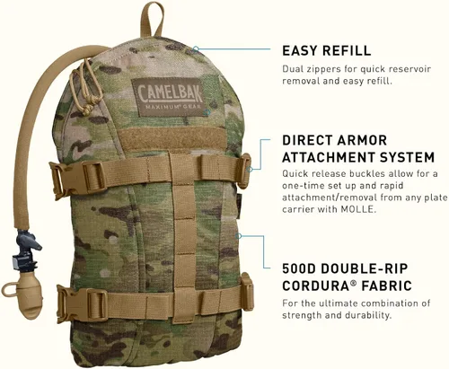 Vista 3 de CamelBak Armorbak - Mochila de hidratación táctica con vejiga de reservorio Mil Spec Crux de 100oz/3L