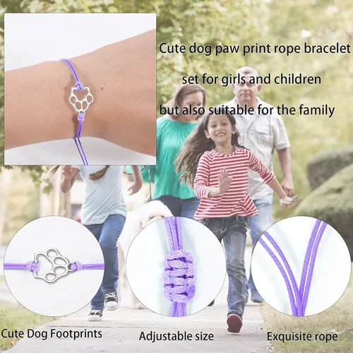 Vista 13 de PLwelth Pulseras de perro de cachorro para mujeres y hombres, regalos conmemorativos para amantes de las mascotas, regalos de amistad para ella, sus