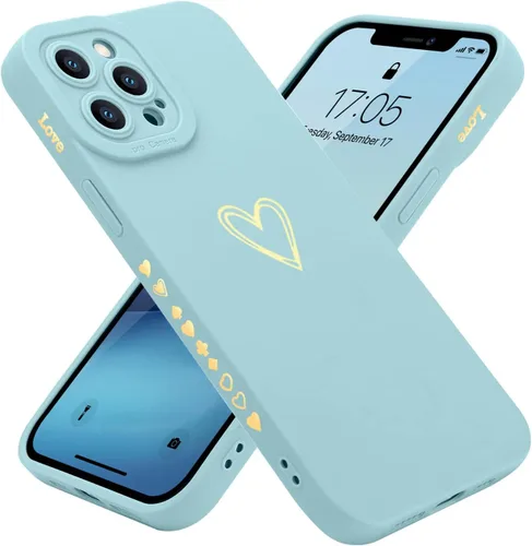 Vista 27 de Teageo Funda compatible con iPhone 12 Pro Max de 6.7 pulgadas para mujeres y niñas, bonito corazón de lujo