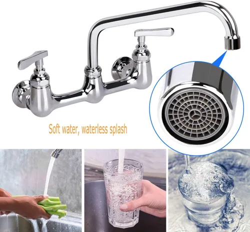 Vista 3 de Kit de Repuesto de Boquilla de Caño Giratorio Basculante de 8" para Grifo de Fregadero de Cocina Comercial de Todas las Marcas con Conector
