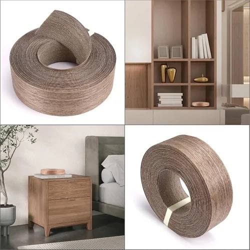 Vista 8 de Skelang Cinta de madera de nogal, para planchar, con adhesivo termofusible, cinta de madera flexible (2 pulgadas x 50 pies)