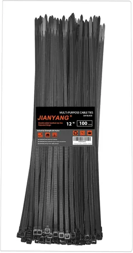 Vista 11 de Bridas de cremallera de 8 pulgadas con dientes de doble cara, resistencia a la tracción de 65 libras, bridas para cables resistentes con autobloqueo