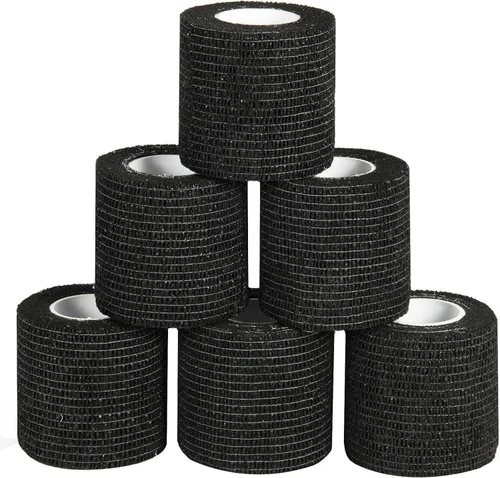 Vista 9 de 6 vendajes autoadhesivos de 2 pulgadas de cinta deportiva elástica cohesiva Cinta atlética cohesiva autoadhesiva para muñeca, tobillo, mascotas