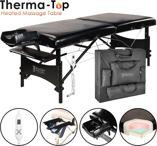 Vista 10 de Mesa de masaje portátil Galaxy Therma Top Master de 30" Pacakge Beauty Bed Built Black