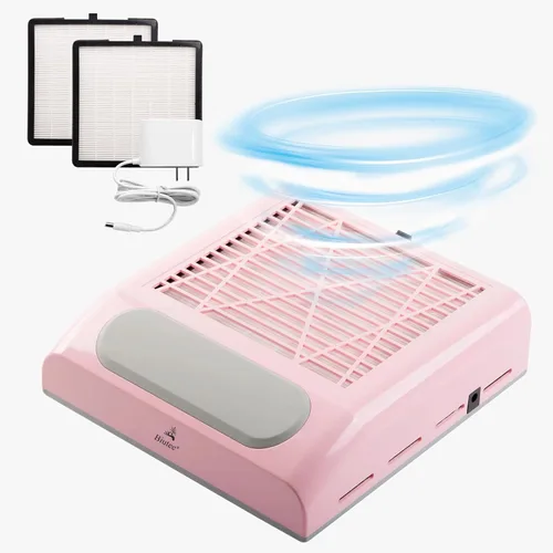 Vista 8 de Biutee Colector de polvo de uñas 5 en 1, taladro de 30000 RPM y lámpara LED