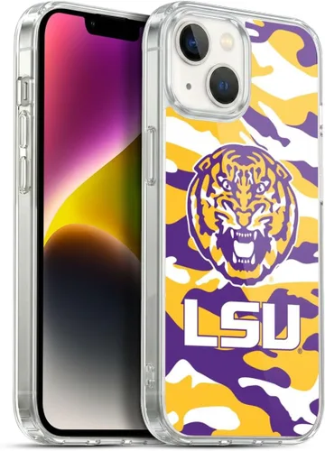 Vista 54 de Head Case Designs Funda de gel suave con licencia oficial de la Universidad Estatal de Louisiana LSU Camou compatible con Apple iPhone 7 Plus/iPhone