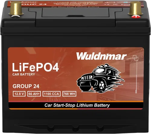 Vista 9 de Batería de litio de alto rendimiento para coche - G24 12V 60Ah con 1100CCA para sistemas de parada y arranque Auto