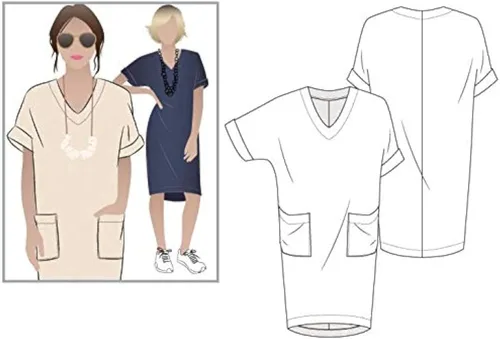 Vista 3 de Style Arc Patrón de costura - Vestido Adeline (tallas 04-16)