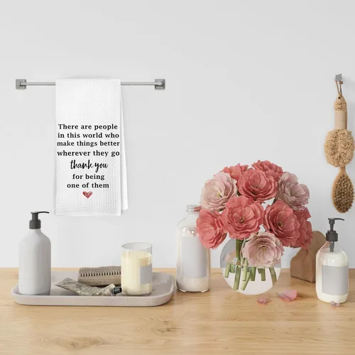 Vista 4 de Dibor Toallas de cocina de agradecimiento, regalos de agradecimiento para compañeros de trabajo, maestros, líderes mentores, decoración de platos