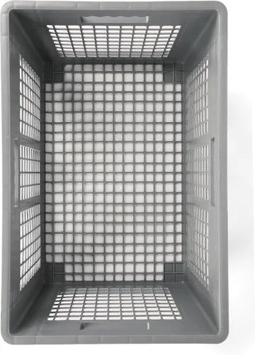 Vista 3 de Hudson Exchange - Contenedor de almacenamiento de malla recto con mango de pared, 24 x 16 x 12 pulgadas, color gris