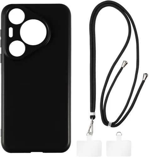 Vista 8 de Funda y cordón para Pura 70 Pro 5G - transparente+negro Funda transparente + cordón azul
