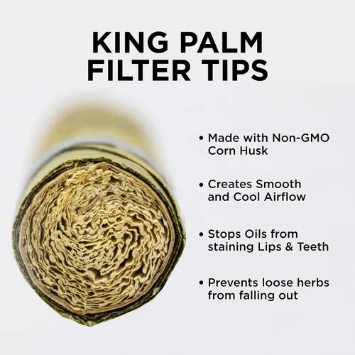 Vista 3 de King Palm s Rollie Size Cones Organic Black 25 unidades (Paquete de 1)