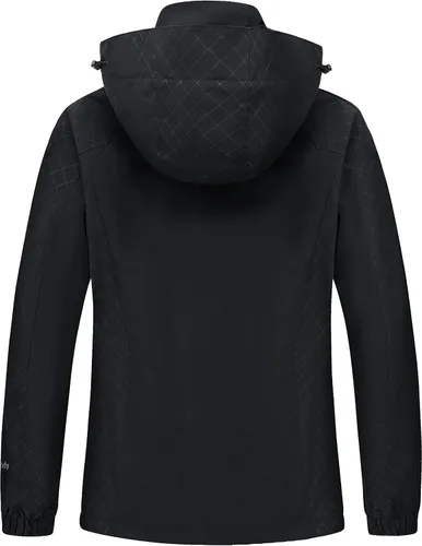 Vista 2 de Chaqueta de lluvia Diamond Candy para mujer, con diseño para senderismo, impermeable y ligera, con capucha
