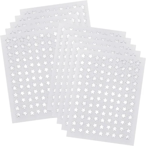 Vista 8 de Calcomanías de estrella dorada de 0.3 pulgadas de diámetro - 1080 piezas, 10 hojas - Calcomanías de recompensa para niños, ideales para tablas