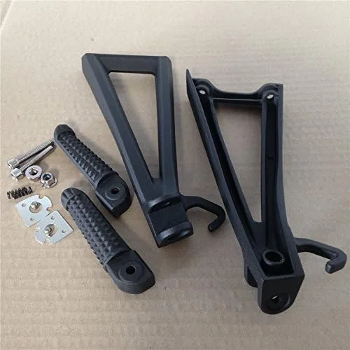 Vista 3 de HONGK - Estriberas de pie del pasajero trasero negro compatible con Yamaha Yzf R6 2006-2009 2010 2011 2012 [B01C0SUBJO]