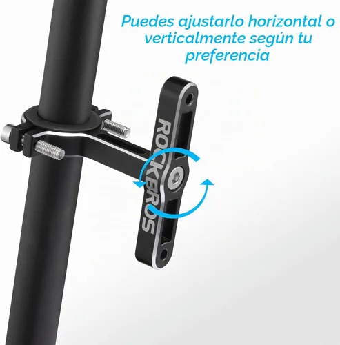Vista 8 de ROCKBROS Adaptador de jaula de botella de bicicleta, manillar de bicicleta, soporte de botella de agua, soporte de botella de aluminio ajustable