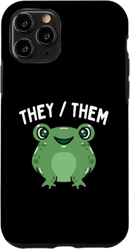 Vista 10 de iPhone 15 Gender Queer They Them Pronombres LGBTQ Pride Month No Binario Case
