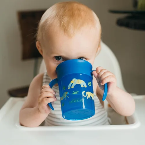 Vista 8 de Dr. Brown's Milestones™ Cheers360™ Taza, azul, de 7 oz (Paquete de 3)