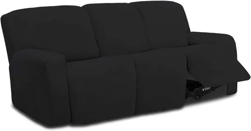 Vista 69 de Easy-Going - Funda elástica de microfibra para sofá reclinable seccional, suave vellón ajustable a tu sofá de 2 cuerpos, lavable, protector