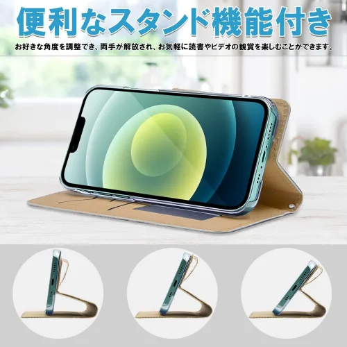 Vista 2 de U/D Funda para teléfono inteligente Xiaomi Mi 10LE-Y01-AY14, funda con tapa, funda, orificio para cámara, función de soporte, piel sintética