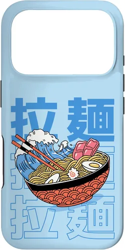Vista 30 de The Great Ramen Off Kanagawa - Carcasa para iPhone 16, diseño tradicional japonés