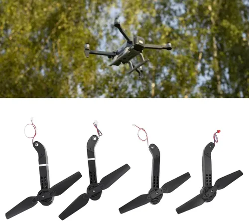 Vista 3 de RiToEasysports Piezas de drones, 4PCS Drone Motor Brazos con Hélices Drones de Plástico Marco Partes para E88 E99 E10 RC Cuadricóptero Plegable