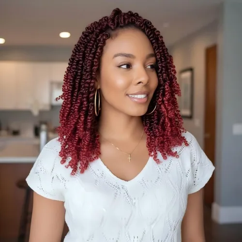 Vista 39 de Fulcrum Pelo de ganchillo Passion Twist de 8 pulgadas, 9 paquetes de cabello pretrenzado y prerrizado para mujeres negras (8 pulgadas