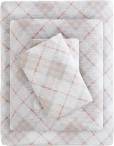 Vista 34 de True North by Sleep Philosophy - Juego de sábanas de franela, 100% de algodón, cómodo, bonito y muy suave, bolsillo elástico para colchones de hasta