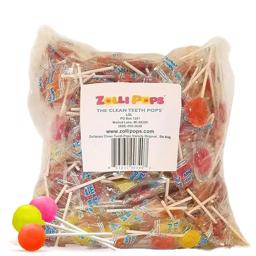 Vista 18 de Zollipops Paletas Clean Teeth, sabores tropicales, 16 onzas
