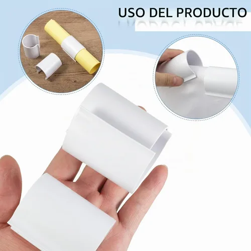 Vista 2 de Jetec 16 clips blancos para cubierta de piscina para tubería de PVC de 1-1