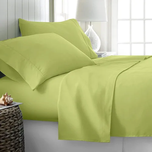 Vista 2 de > 100% egipcio más acogedor de 8 piezas (1 edredón + 1 falda de cama + 2 fundas de almohada + 4 juego de sábanas) juego de sábanas de 15 pulgadas