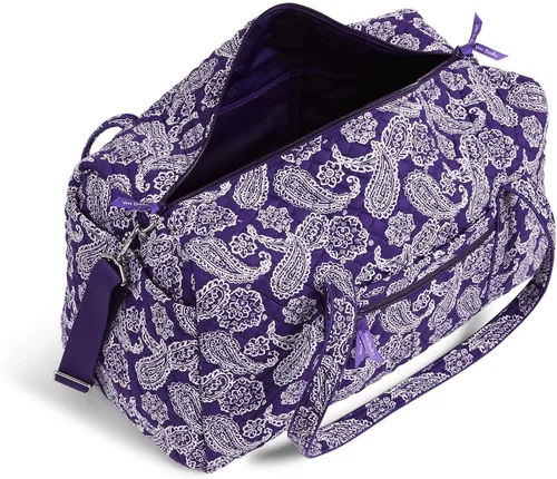 Vista 4 de Vera Bradley Women's Cotton Collegiate Large Travel Duffle Bag (Multiple Teams Available)