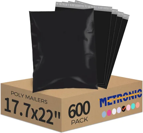 Vista 24 de Metronic 1000 sobres de polietileno de 14.5 x 19 pulgadas, bolsas de envío resistentes para pequeñas empresas, bolsas de polietileno impermeables