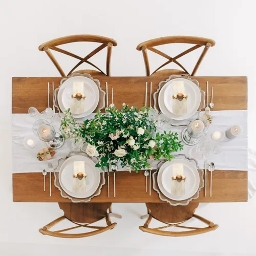 Vista 8 de Juego de 6 servilleteros de madera con cuentas de madera Servilleteros de madera rústica para decoración de mesa, hecho a mano, servilleta LEBEJUA