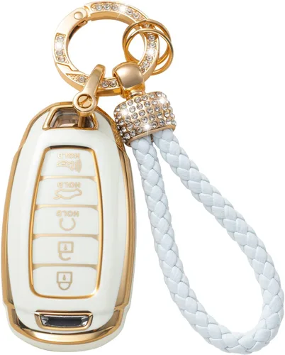 Vista 13 de Gematay Funda para llavero de Mercedes Benz con cordón, funda de TPU suave compatible con Mercedes Benz C E S M CLS CLK G Class Smart Key Holder