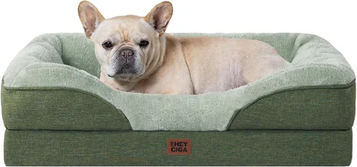 Vista 37 de EHEYCIGA Cama ortopédica para perros medianos, sofá cama de espuma viscoelástica con lados, forro impermeable y funda extraíble lavable, sofá