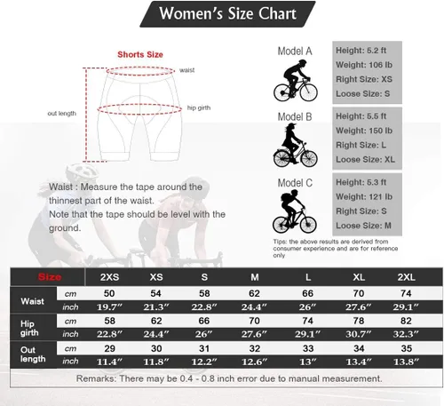 Vista 5 de CATENA Ropa interior de ciclismo para mujer con acolchado 3D, transpirable, ligero, pantalones cortos de MTB elásticos para bicicleta