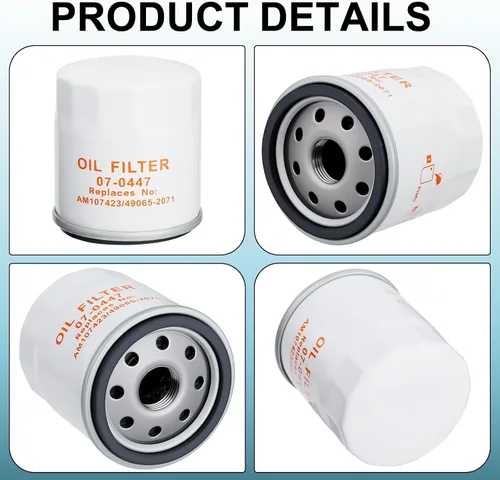 Vista 7 de 49065-0724 Filtro de aceite compatible con filtro de aceite Kawasaki 49065-2071 que reemplaza 49065-7010 49065-2057 49065-2087 49065-2086