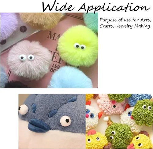 Vista 6 de PH PandaHall 240 juegos de ojos de seguridad, 6 tamaños, ojos de ganchillo, ojos amigurumi, ojos de animales de peluche, ojos artesanales